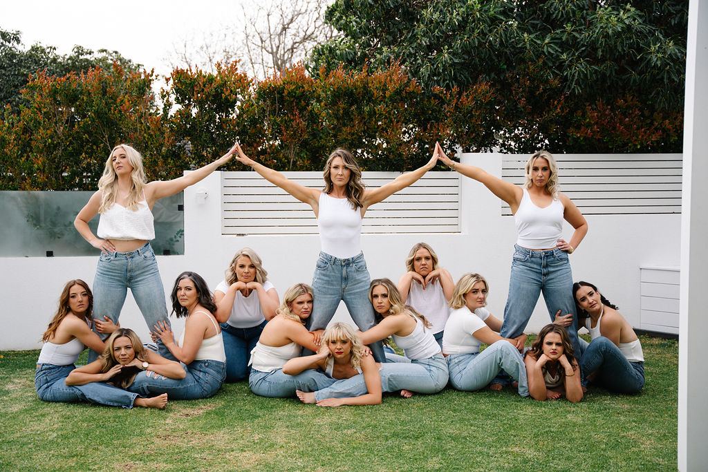 Dramatic group pose